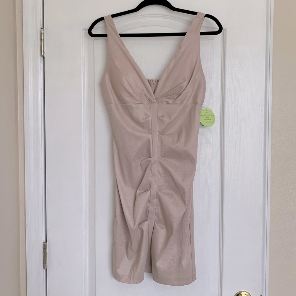 Windsor Ruched Champagne Cocktail Dress